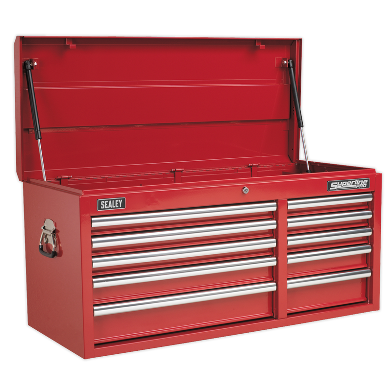 Sealey AP41110 10 Drawer Topchest with Ball-Bearing Slides - Red
