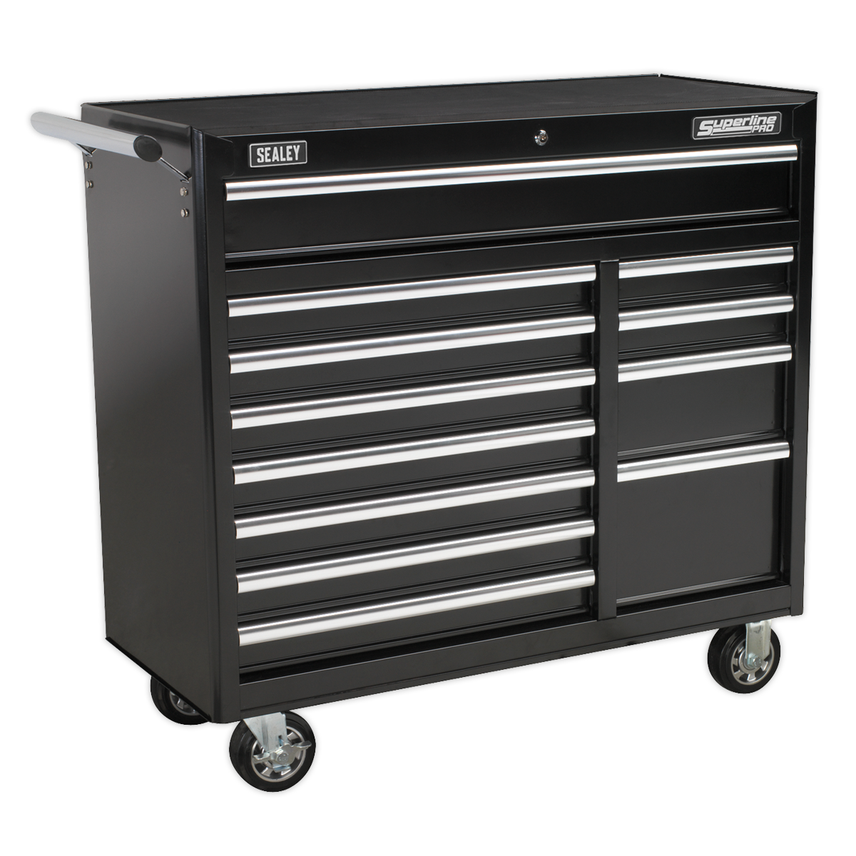 Sealey AP41120B 12 Drawer Rollcab with Ball-Bearing Slides - Black