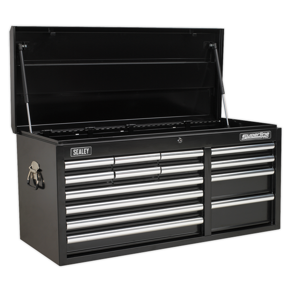 Sealey AP41149B 14 Drawer Topchest with Ball-Bearing Slides - Black