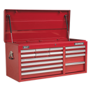 Sealey AP41149 14 Drawer Topchest with Ball-Bearing Slides - Red