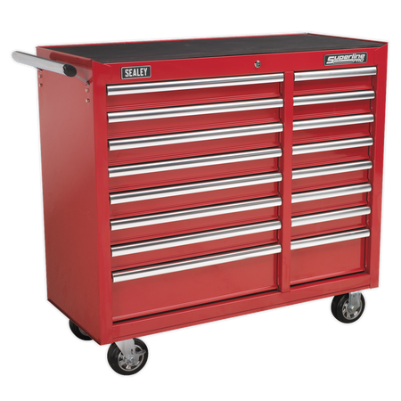 Sealey AP41169 16 Drawer Rollcab with Ball-Bearing Slides - Red