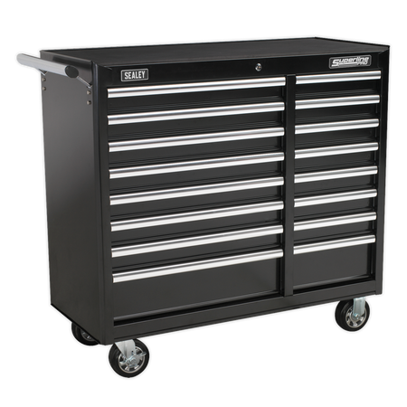 Sealey AP41169B 16 Drawer Rollcab with Ball-Bearing Slides - Black