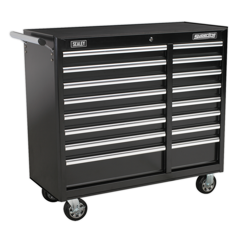 Sealey AP41169B 16 Drawer Rollcab with Ball-Bearing Slides - Black