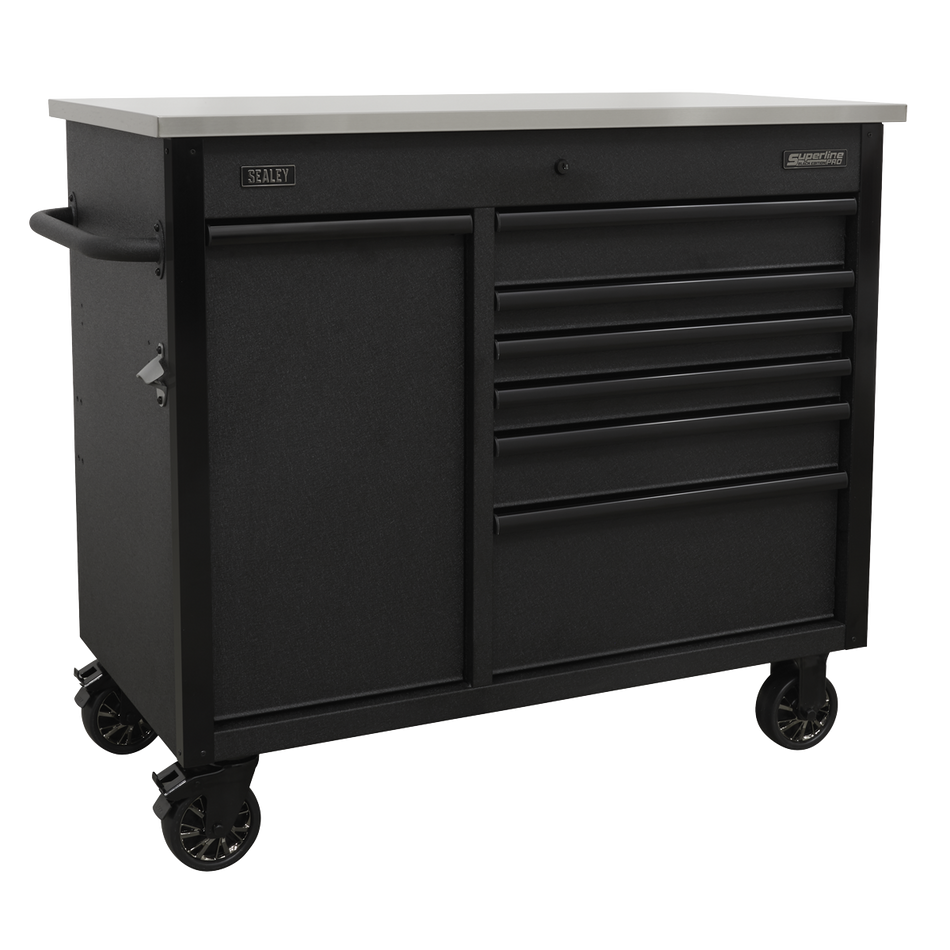 Sealey AP4206BE 1120mm Mobile Tool Cabinet with Power Tool Charging Drawer