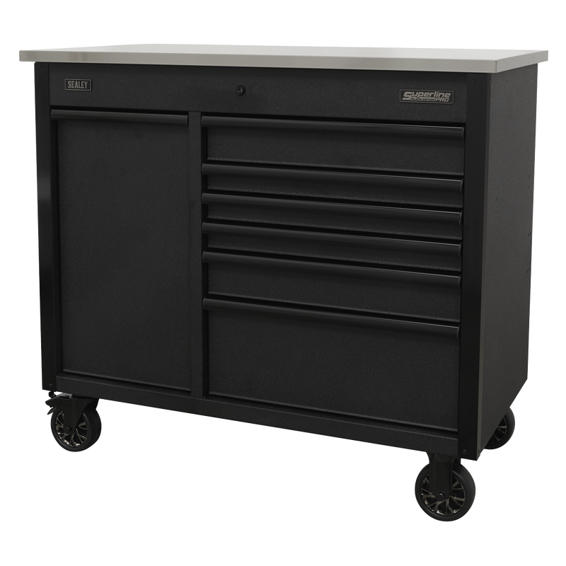Sealey AP4206BE 1120mm Mobile Tool Cabinet with Power Tool Charging Drawer