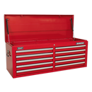 Sealey AP5210T 10 Drawer Topchest with Ball-Bearing Slides - Red