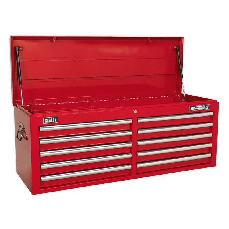 Sealey AP5210T 10 Drawer Topchest with Ball-Bearing Slides - Red