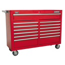 Sealey AP52COMBO1 Tool Chest Combination 23 Drawer with Ball-Bearing Slides - Red