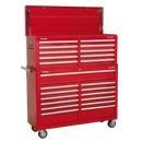 Sealey AP52COMBO1 Tool Chest Combination 23 Drawer with Ball-Bearing Slides - Red