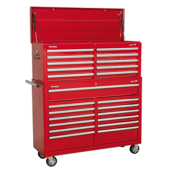 Sealey AP52COMBO1 Tool Chest Combination 23 Drawer with Ball-Bearing Slides - Red