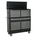 Sealey AP52COMBO2 Tool Chest Combination 23 Drawer with Ball-Bearing Slides - Black