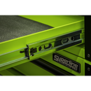 Sealey AP6115BECOMBO2 15 Drawer 1549mm Mobile Trolley with Wooden Worktop, Hutch, 2 Drawer Riser & Side Locker