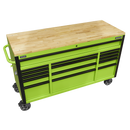 Sealey AP6115BE 15 Drawer Mobile Trolley with Wooden Worktop 1549mm
