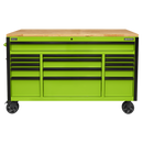 Sealey AP6115BE 15 Drawer Mobile Trolley with Wooden Worktop 1549mm