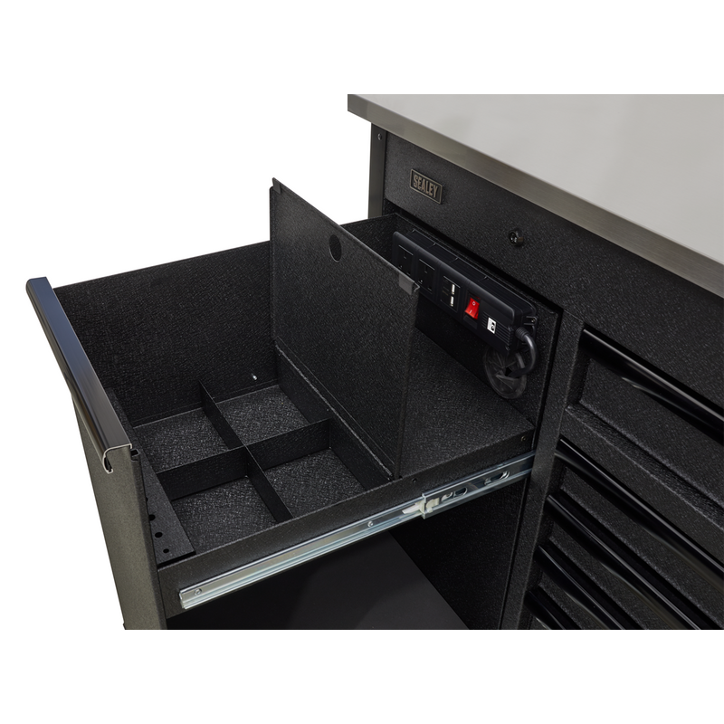 Sealey AP6310BE 1600mm Mobile Tool Cabinet with Power Tool Charging Drawer