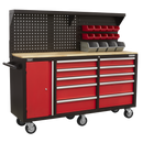 Sealey AP6310 10 Drawer Mobile Workstation with Backboard