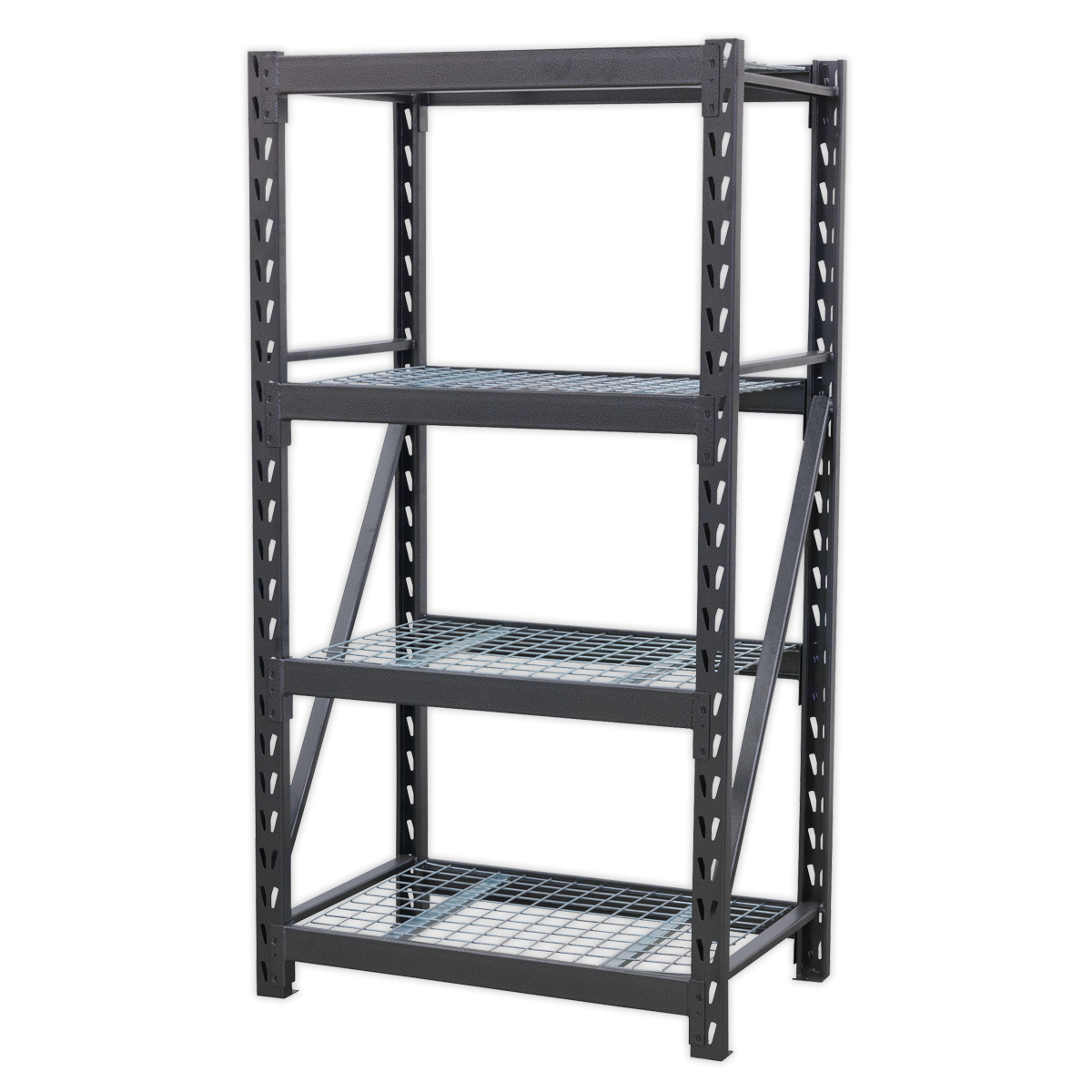 Sealey AP6372 Heavy-Duty Racking Unit with 4 Mesh Shelves - 640kg Capacity Per Level