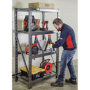 Sealey AP6372 Heavy-Duty Racking Unit with 4 Mesh Shelves - 640kg Capacity Per Level
