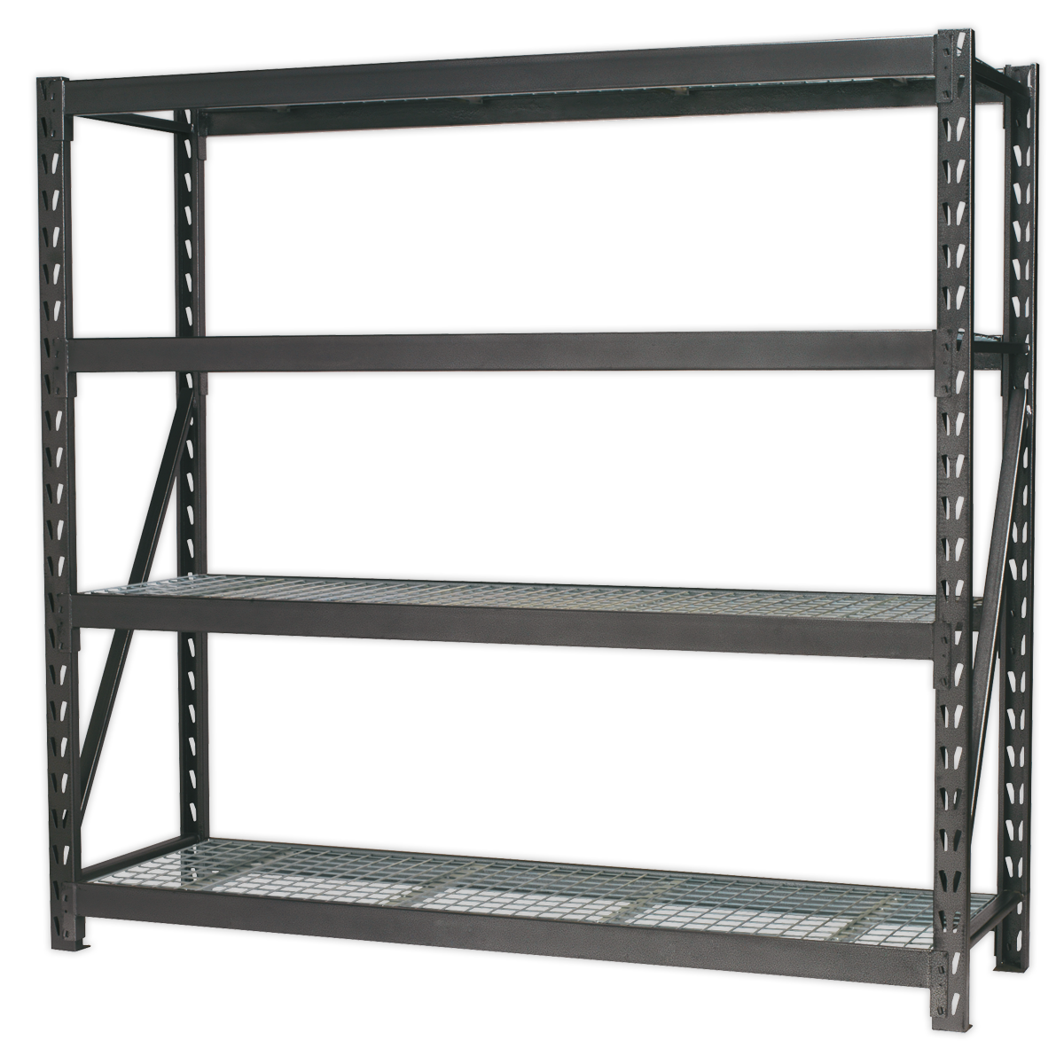 Sealey AP6572 Heavy-Duty Racking Unit with 4 Mesh Shelves - 640kg Capacity Per Level