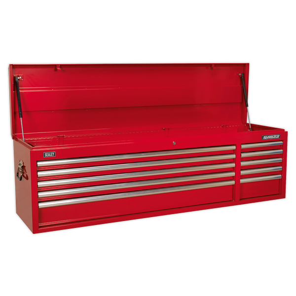 Sealey AP6610 10 Drawer Topchest with Ball-Bearing Slides - Red