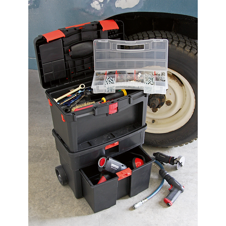 Sealey AP850 Mobile Toolbox with Tote Tray & Removable Storage Box