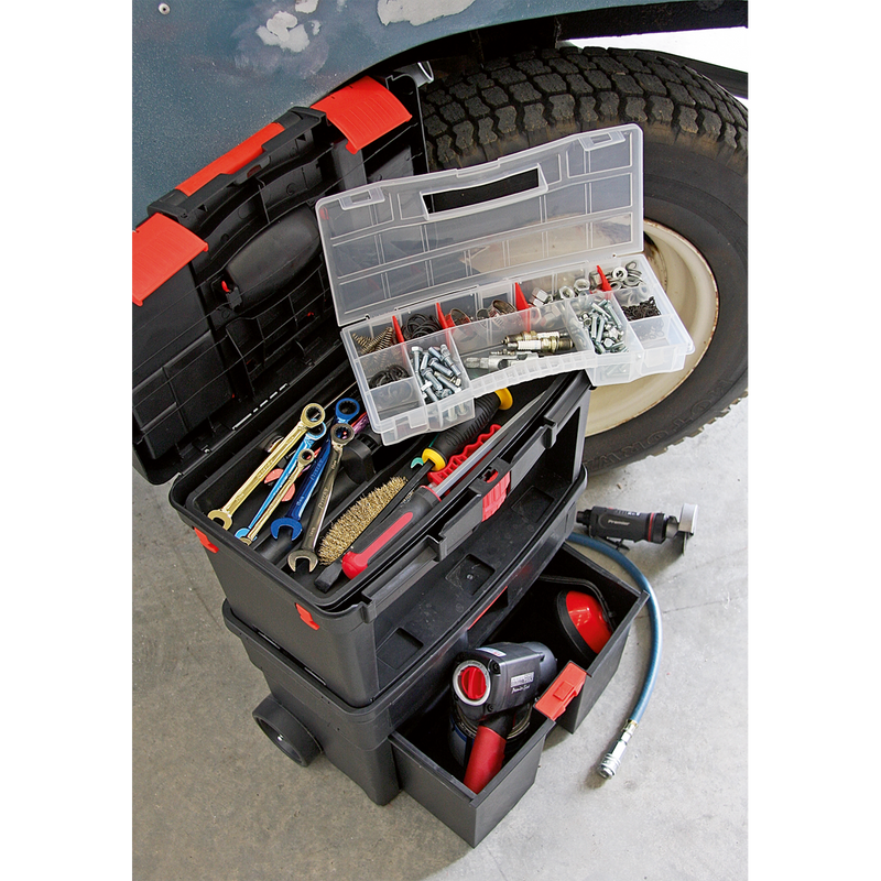 Sealey AP850 Mobile Toolbox with Tote Tray & Removable Storage Box