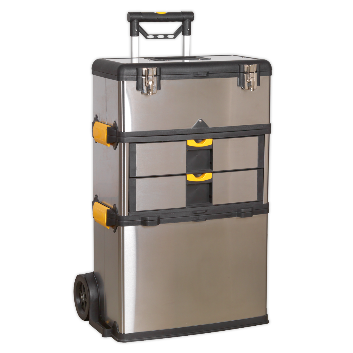 Sealey AP855 3 Compartment Mobile Stainless Steel/Composite Toolbox