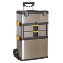 Sealey AP855 3 Compartment Mobile Stainless Steel/Composite Toolbox