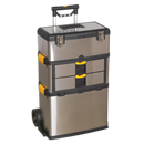 Sealey AP855 3 Compartment Mobile Stainless Steel/Composite Toolbox