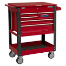 Sealey AP890M Heavy-Duty Mobile Tool & Parts Trolley with 5 Drawers & Lockable Top