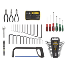 Sealey AP9243BBHVCOM 3 Drawer Portable Tool Chest with Ball-Bearing Slides - Hi-Vis & 93pc Tool Kit