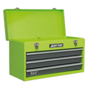 Sealey AP9243BBHV 3 Drawer Portable Tool Chest with Ball-Bearing Slides - Hi-Vis Green/Grey