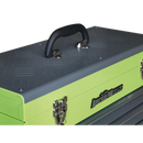 Sealey AP9243BBHV 3 Drawer Portable Tool Chest with Ball-Bearing Slides - Hi-Vis Green/Grey
