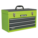 Sealey AP9243BBHV 3 Drawer Portable Tool Chest with Ball-Bearing Slides - Hi-Vis Green/Grey