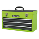 Sealey AP9243BBHV 3 Drawer Portable Tool Chest with Ball-Bearing Slides - Hi-Vis Green/Grey