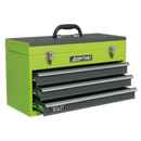 Sealey AP9243BBHV 3 Drawer Portable Tool Chest with Ball-Bearing Slides - Hi-Vis Green/Grey