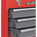 Sealey AP9243BB 3 Drawer Portable Tool Chest with Ball-Bearing Slides - Red/Grey