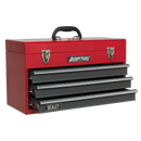 Sealey AP9243BB 3 Drawer Portable Tool Chest with Ball-Bearing Slides - Red/Grey