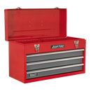 Sealey AP9243BB 3 Drawer Portable Tool Chest with Ball-Bearing Slides - Red/Grey