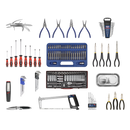Sealey APCOMBOBBTK56 10 Drawer Topchest & Rollcab Combination with Ball-Bearing Slides - Black & 147pc Tool Kit