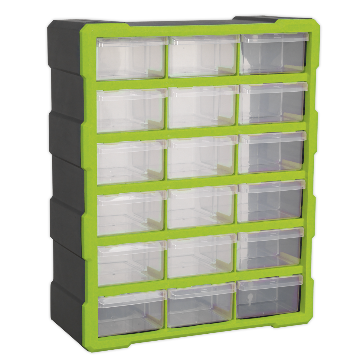 Sealey APDC18HV 18 Drawer Cabinet Box - Hi-Vis Green/Black