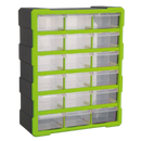 Sealey APDC18HV 18 Drawer Cabinet Box - Hi-Vis Green/Black