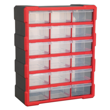 Sealey APDC18R 18 Drawer Cabinet Box - Red/Black