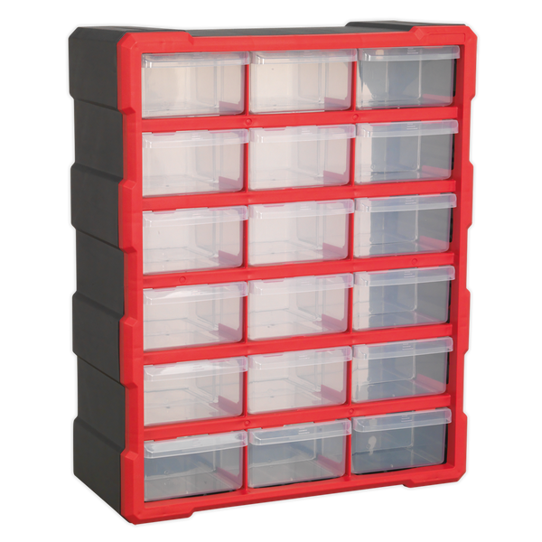 Sealey APDC18R 18 Drawer Cabinet Box - Red/Black