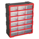 Sealey APDC18R 18 Drawer Cabinet Box - Red/Black