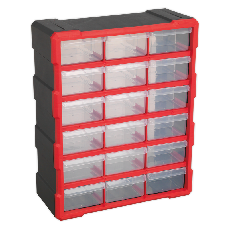 Sealey APDC18R 18 Drawer Cabinet Box - Red/Black