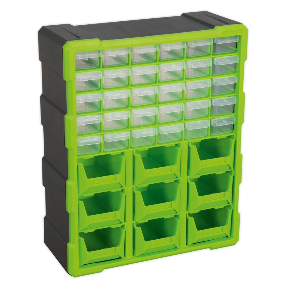 Sealey APDC39HV 39 Drawer Cabinet Box - Hi-Vis Green/Black