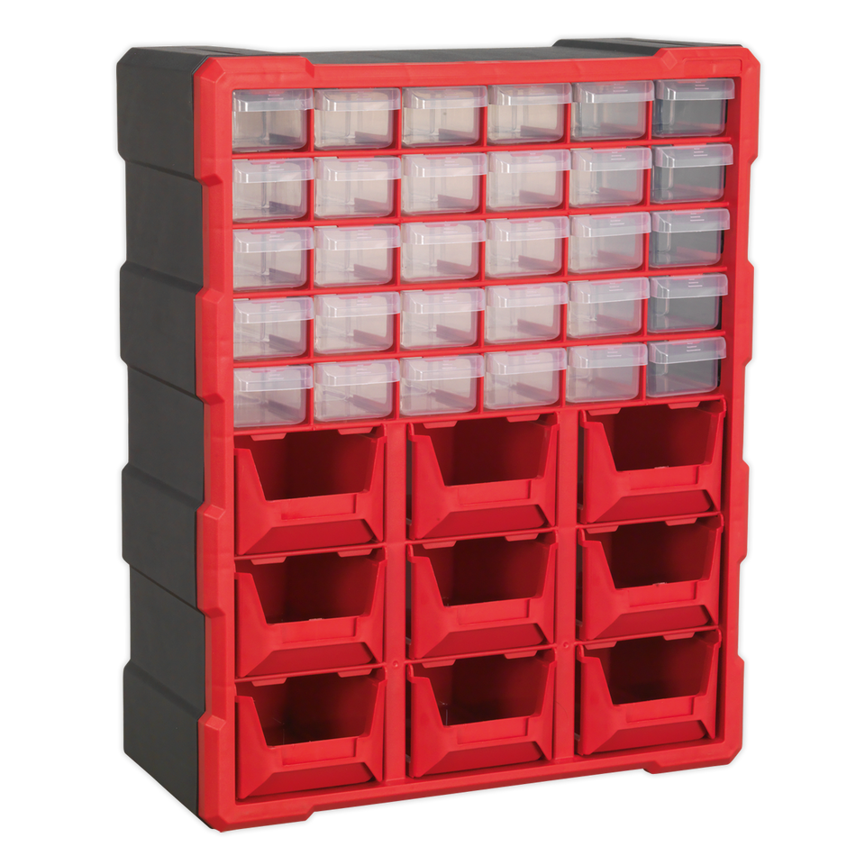 Sealey APDC39R 39 Drawer Cabinet Box - Red/Black