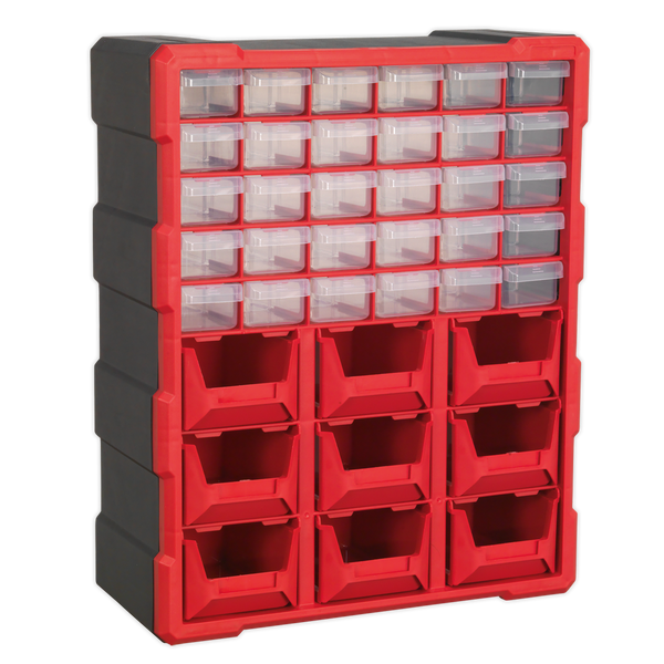 Sealey APDC39R 39 Drawer Cabinet Box - Red/Black