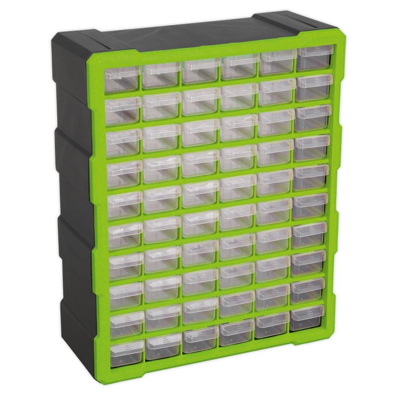 Sealey APDC60HV 60 Drawer Cabinet Box - Hi-Vis Green/Black